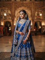 Royal Blue Bridal Lehenga