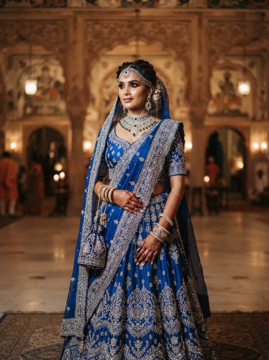 imageye___-_imgi_18_1898a3f17_generated_36f93a77 Royal Blue Bridal Lehenga - Image 1