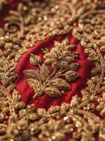 Gold Zardozi Couture Piece